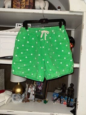 Criquet mens cruiser corduroy shorts shamrock clover pattern Small S